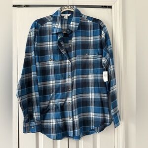 BNWT Old Navy “The Boyfriend” Plaid Flannel Shirt